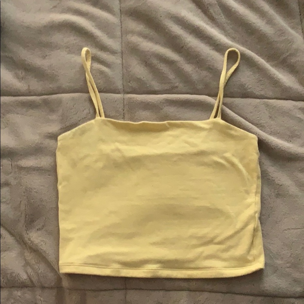 simple yellow crop top